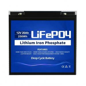 JST 1100700002 12V Lithium LiFePO4 Deep Cycle Battery Lifepo4 12V 20Ah For Pump UPS Power System