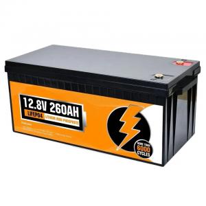 JST standard series Solar Power Off Grid System Manufacturer Wholesale 12V 260Ah Lithium Ion Battery Lifepo4 Battery Deep Cycle Battery