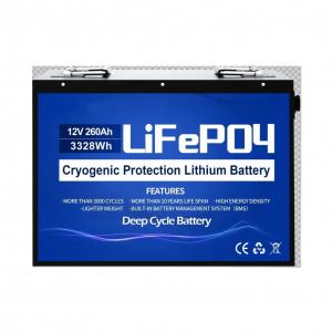 JST standard series CP 12V 260Ah Lithium Ion Battery Lifepo4 Battery With Low Temperature Protection Solar Power Off Grid System Wholesale