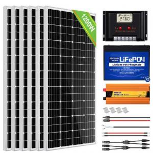 JST 1102400099 1200W 24V Complete Off Grid Solar Panel Kit