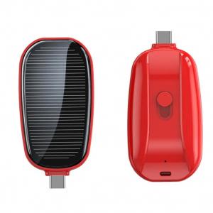 JSTBC550 Hot Sale Using Single Crystal Solar Panels 1200Mah Solar Keychain Solar Charger For Phone