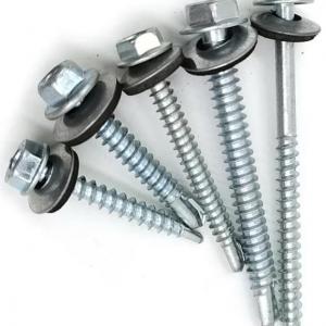 JSTDS801 Galvanized Stainless Steel Hex Head Self Drilling Screw with Hex washer head