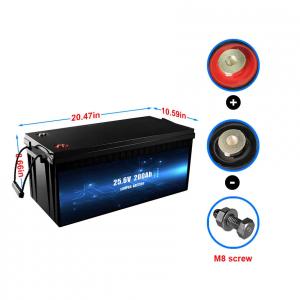 JST-LAF24200BH High safety 24 volt lithium ion battery pack 100ah 200ah rechargeable lifepo4 battery for solar