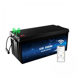 JST   App Ip65 1280Wh 12V 125Ah 150Amh 300Ah 200Ah Slim Lithium Battery Pack 12V 240Ah Lithium Leisure Battery Solar