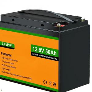 JST 1100700021CP 12V 50Ah Rechargeable Battery Lithium LiFePO4 Deep Cycle Battery