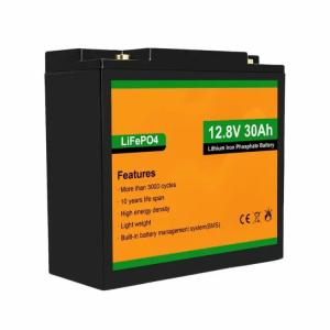 JST 1100700003 Solar 12V 30Ah Deep Cycle Lithium Battery Lifepo4