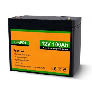 JST-L100AH Deep Cycle 12v 100ah Lithium Ion Battery Energy Storage Battery Rechargeable Lifepo4 Battery Pack